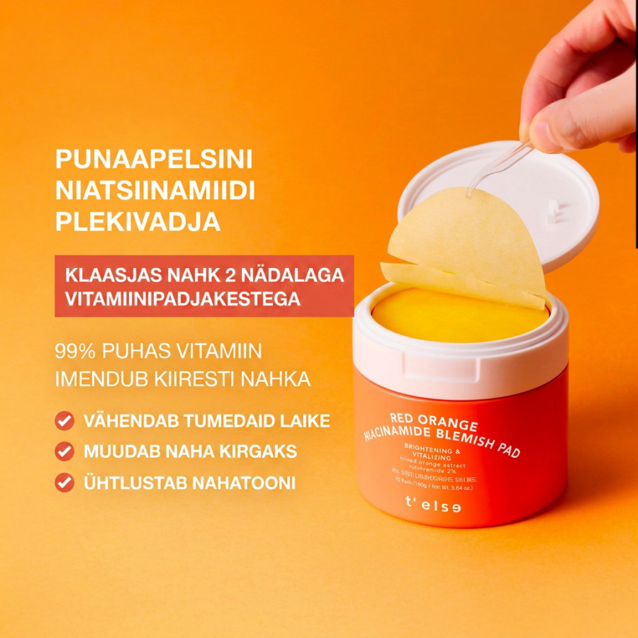 T'else Red Orange Niacinamide blemish pad